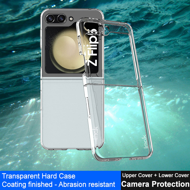IMAK Crystal Case II Pro Phone Case for Samsung Galaxy Z Flip5 5G , Two-Piece Design Hard PC Clear Cover (Upper Cover+Lower Cover) IMAK Crystal Case II Pro Phone Case for Samsung Galaxy Z Flip5 5G , Two-Piece Design Hard PC Clear Cover (Upper Cover+Lower Cover)